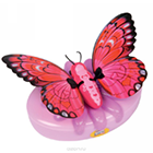 A pretty dark pink butterfly toy.