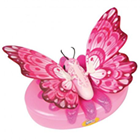 A pretty pink butterfly toy.