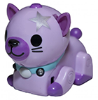 A purple cat Micro Pet-i with a silver star on it's head.