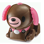 A brown dog Micro Pet-i with pink ears.