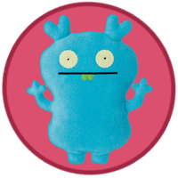 A pretty blue monster with cute heart-shaped ears.