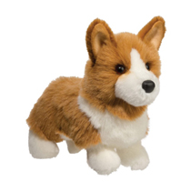 A fuzzy short dog plush.