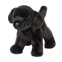A black lab plush.