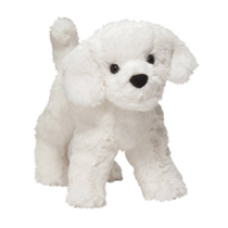 A fluffy bichon plush.