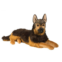 A large plush german shepherd.