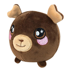 A round brown moose plush.