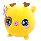 A round giraffe plush.