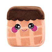 A cute chocolate waffle plush.