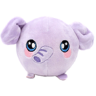 A round light purple elephant plush.