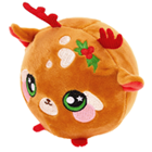 A cute reindeer with festive antlers.